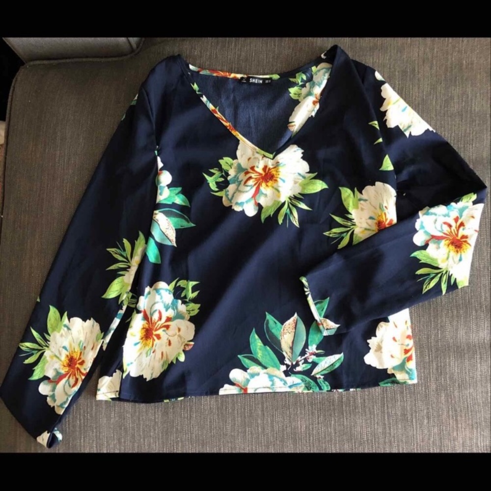 Shein Floral Blouse